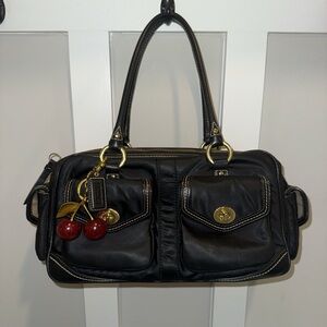 2005 Vintage Coach Gallery Satchel
Handbag Black Leather Nylon Turnlock